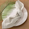 Cloth Napkins Fall Washable Reusable Linen Wedding Party Home Table Decor(Beige)
