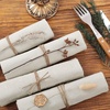 Cloth Napkins Fall Washable Reusable Linen Wedding Party Home Table Decor(Beige)
