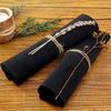Cloth Napkins Fall Washable Reusable Linen Wedding Party Home Table Decor(Black)