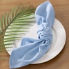 Cloth Napkins Fall Washable Reusable Linen Wedding Party Home Table Decor(Blue)