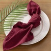Cloth Napkins Fall Washable Reusable Linen Wedding Party Home Table Decor(Burgundy)