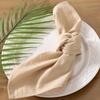 Cloth Napkins Fall Washable Reusable Linen Wedding Party Home Table Decor(Champagne)
