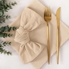 Cloth Napkins Fall Washable Reusable Linen Wedding Party Home Table Decor(Champagne)