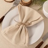 Cloth Napkins Fall Washable Reusable Linen Wedding Party Home Table Decor(Champagne)