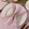 Cloth Napkins Fall Washable Reusable Linen Wedding Party Home Table Decor(Dusty Pink)