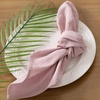 Cloth Napkins Fall Washable Reusable Linen Wedding Party Home Table Decor(Dusty Pink)