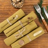 Cloth Napkins Fall Washable Reusable Linen Wedding Party Home Table Decor(Mustard)