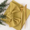 Cloth Napkins Fall Washable Reusable Linen Wedding Party Home Table Decor(Mustard)