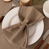 Cloth Napkins Fall Washable Reusable Linen Wedding Party Home Table Decor(Nude)