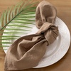 Cloth Napkins Fall Washable Reusable Linen Wedding Party Home Table Decor(Nude)