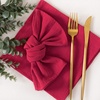 Cloth Napkins Fall Washable Reusable Linen Wedding Party Home Table Decor(Red)