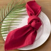 Cloth Napkins Fall Washable Reusable Linen Wedding Party Home Table Decor(Red)