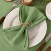 Cloth Napkins Fall Washable Reusable Linen Wedding Party Home Table Decor(Sage Green)