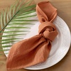 Cloth Napkins Fall Washable Reusable Linen Wedding Party Home Table Decor(Terracotta)