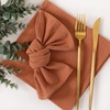 Cloth Napkins Fall Washable Reusable Linen Wedding Party Home Table Decor(Terracotta)