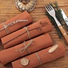 Cloth Napkins Fall Washable Reusable Linen Wedding Party Home Table Decor(Terracotta)