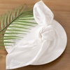 Cloth Napkins Fall Washable Reusable Linen Wedding Party Home Table Decor(White)