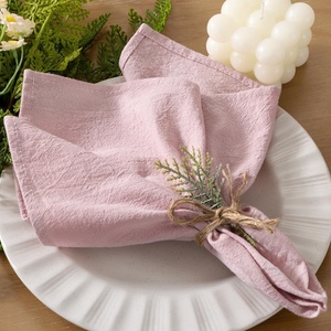 Cloth Napkins Fall Washable Reusable Linen Wedding Party Home Table Decor(Dusty Pink)