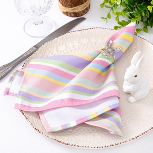 Cloth Napkins Fall Washable Reusable Linen Wedding Party Home Table Decor(Stripe)