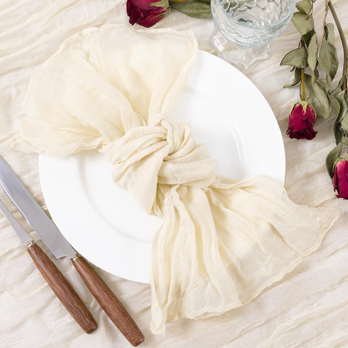 image:imageCheesecloth Napkins Fall Gauze Washable Dinner Wedding Party Home DecorBeige
