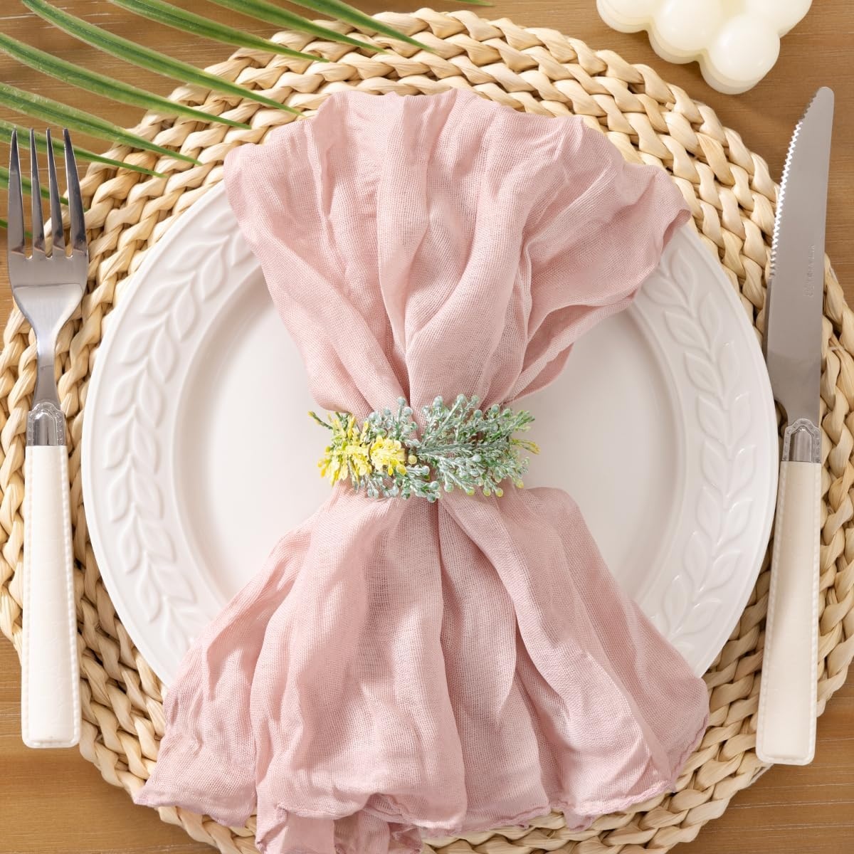 image:imageCheesecloth Napkins Fall Gauze Washable Dinner Wedding Party Home DecorDusty Pink