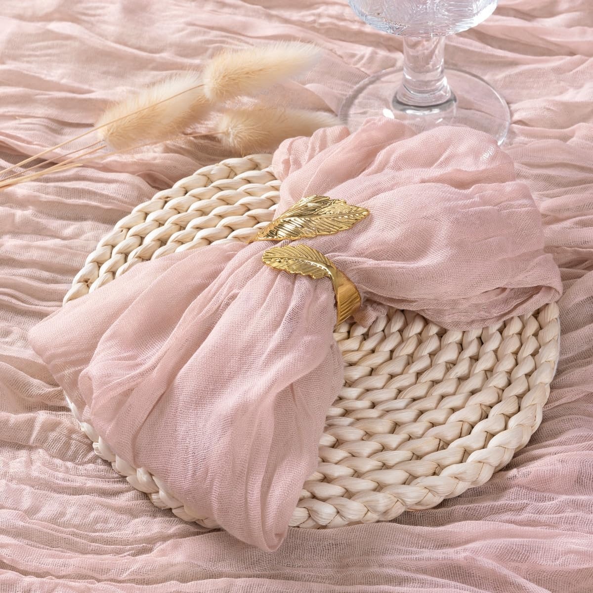 image:imageCheesecloth Napkins Fall Gauze Washable Dinner Wedding Party Home DecorDusty Pink