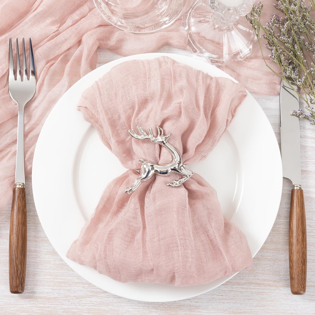 image:imageCheesecloth Napkins Fall Gauze Washable Dinner Wedding Party Home DecorDusty Pink