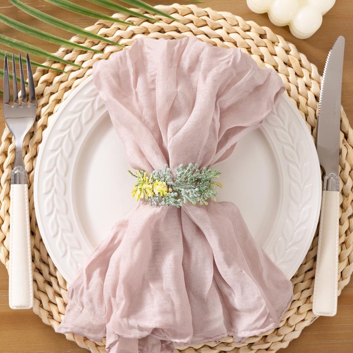 image:imageCheesecloth Napkins Fall Gauze Washable Dinner Wedding Party Home DecorDusty Pink