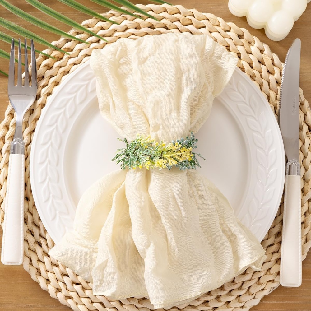 image:imageCheesecloth Napkins Fall Gauze Washable Dinner Wedding Party Home DecorBeige