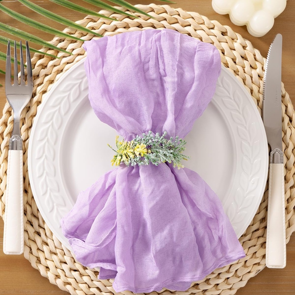 image:imageCheesecloth Napkins Fall Gauze Washable Dinner Wedding Party Home DecorLilac