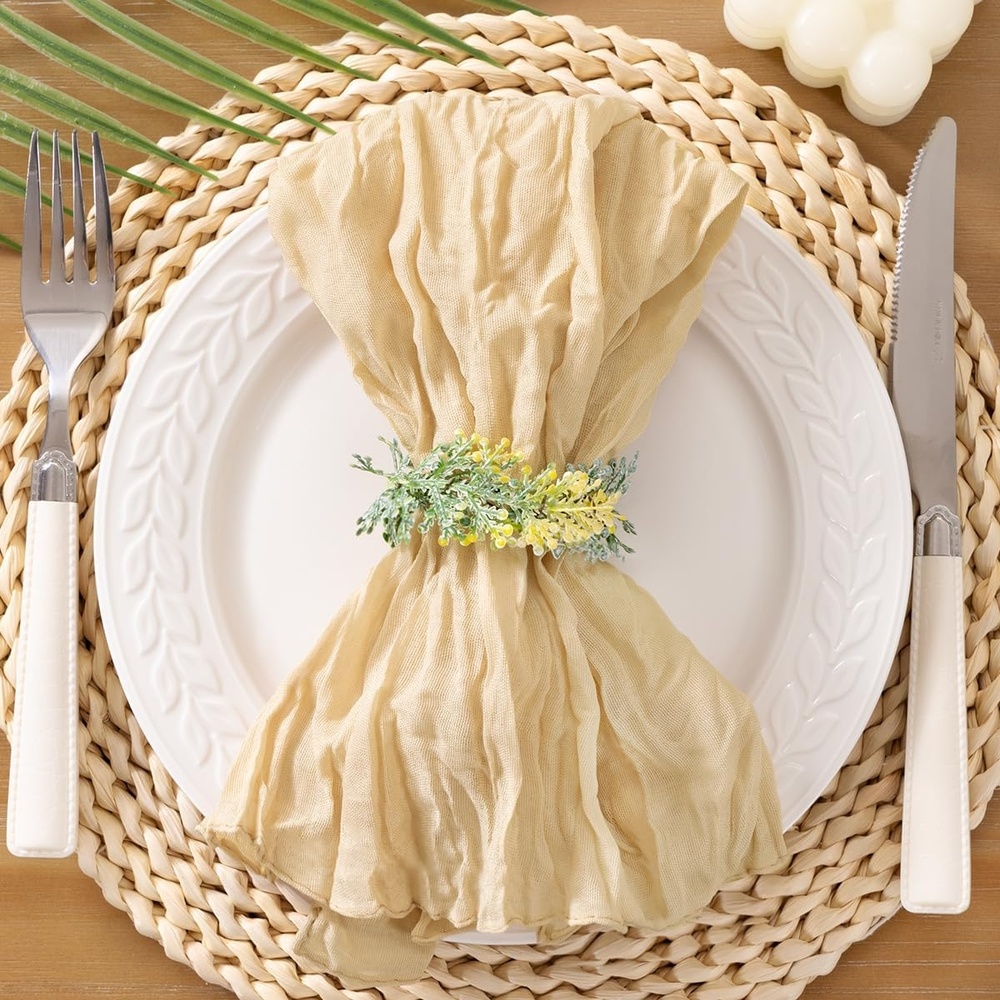 image:imageCheesecloth Napkins Fall Gauze Washable Dinner Wedding Party Home DecorSand