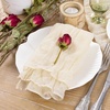 Cheesecloth Napkins Fall Gauze Washable Dinner Wedding Party Home Decor(Beige)