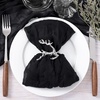 Cheesecloth Napkins Fall Gauze Washable Dinner Wedding Party Home Decor(Black)