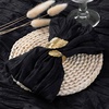 Cheesecloth Napkins Fall Gauze Washable Dinner Wedding Party Home Decor(Black)