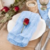 Cheesecloth Napkins Fall Gauze Washable Dinner Wedding Party Home Decor(Blue)