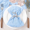 Cheesecloth Napkins Fall Gauze Washable Dinner Wedding Party Home Decor(Blue)