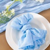 Cheesecloth Napkins Fall Gauze Washable Dinner Wedding Party Home Decor(Blue)