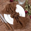 Cheesecloth Napkins Fall Gauze Washable Dinner Wedding Party Home Decor(Brown)
