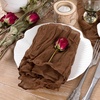 Cheesecloth Napkins Fall Gauze Washable Dinner Wedding Party Home Decor(Brown)