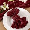 Cheesecloth Napkins Fall Gauze Washable Dinner Wedding Party Home Decor(Burgundy)