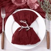 Cheesecloth Napkins Fall Gauze Washable Dinner Wedding Party Home Decor(Burgundy)