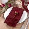Cheesecloth Napkins Fall Gauze Washable Dinner Wedding Party Home Decor(Burgundy)