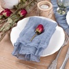 Cheesecloth Napkins Fall Gauze Washable Dinner Wedding Party Home Decor(Dusty Blue)