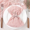 Cheesecloth Napkins Fall Gauze Washable Dinner Wedding Party Home Decor(Dusty Pink)
