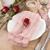 Cheesecloth Napkins Fall Gauze Washable Dinner Wedding Party Home Decor(Dusty Pink)