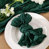 Cheesecloth Napkins Fall Gauze Washable Dinner Wedding Party Home Decor(Emerald Green)