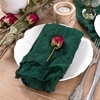 Cheesecloth Napkins Fall Gauze Washable Dinner Wedding Party Home Decor(Emerald Green)