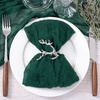 Cheesecloth Napkins Fall Gauze Washable Dinner Wedding Party Home Decor(Emerald Green)