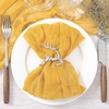 Cheesecloth Napkins Fall Gauze Washable Dinner Wedding Party Home Decor(Gold)