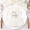 Cheesecloth Napkins Fall Gauze Washable Dinner Wedding Party Home Decor(Ivory)